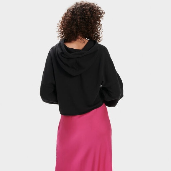 UGG Black Large Kiera Cropped Hoodie - Picture 2 of 6